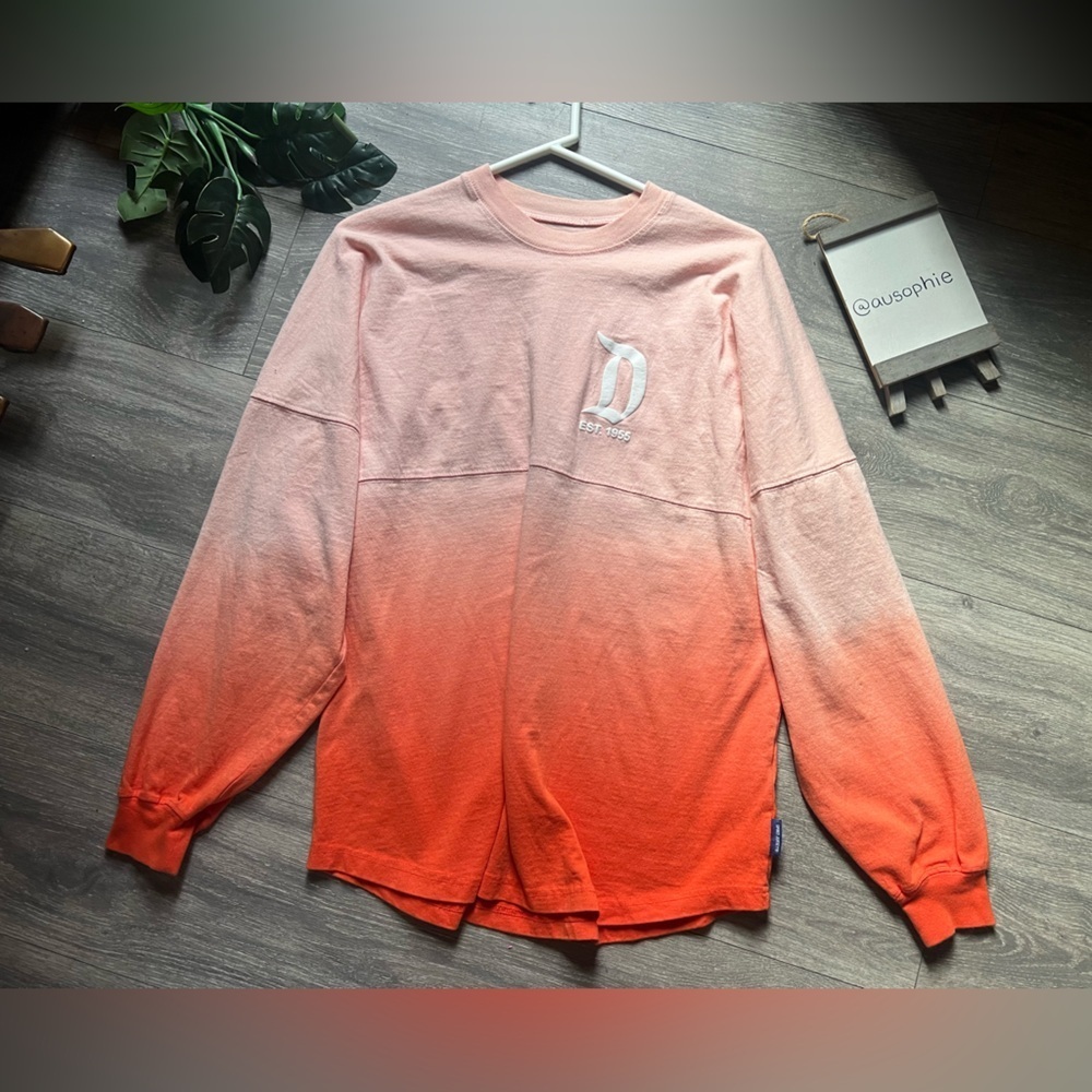 Disney Parks Unisex Orange Coral Ombre Spirit Jersey Disneyland Resort. Size M - Picture 3 of 11